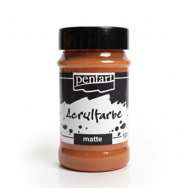 Acrylfarbe Rotbraun Ton matt - 100ml