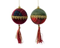 Samtkugeln - Karo (2 Stk.) Samtkugeln - Karo (2 Stk.)