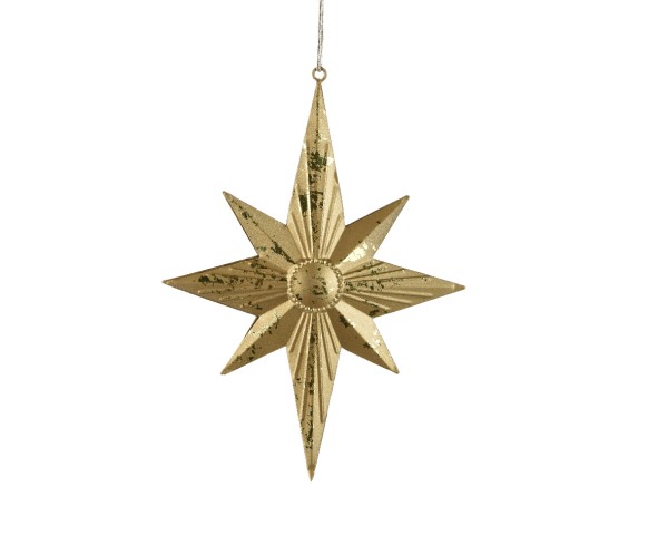 Weihnachtsstern aus Eisen – Gold – 18,5 cm K709602