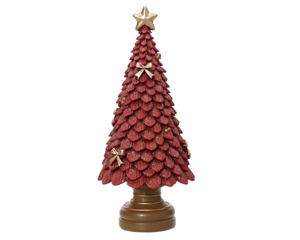 Deko Weihnachtsbaum mit Stern Rot - 23 cm K703113