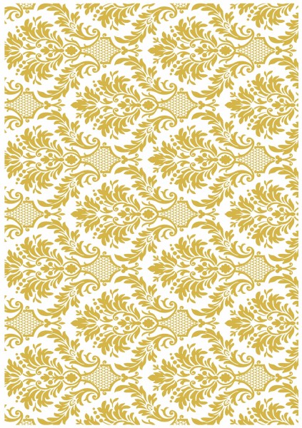 Metallic Transfermotive "Damask" Altgold