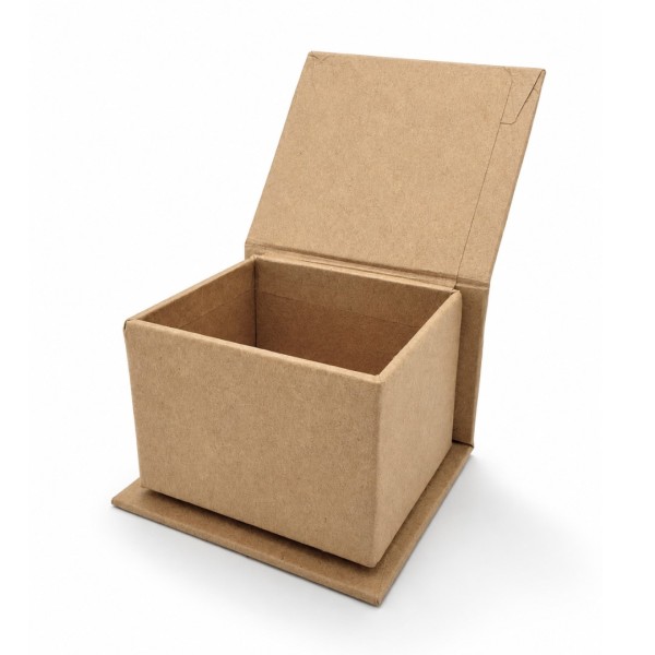 Papp Klappbox quadratisch mit Deckel - 6,5 x 5,5 cm