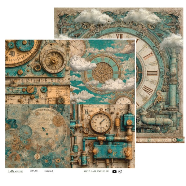 Designpapier "Edison/Steampunk" 3 LBA351