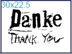 Stempel "Danke - Thank you"