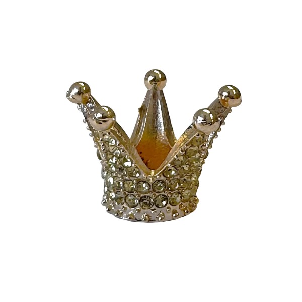 Schmuckelement "Krone" 2 x 1,5 cm - Gold