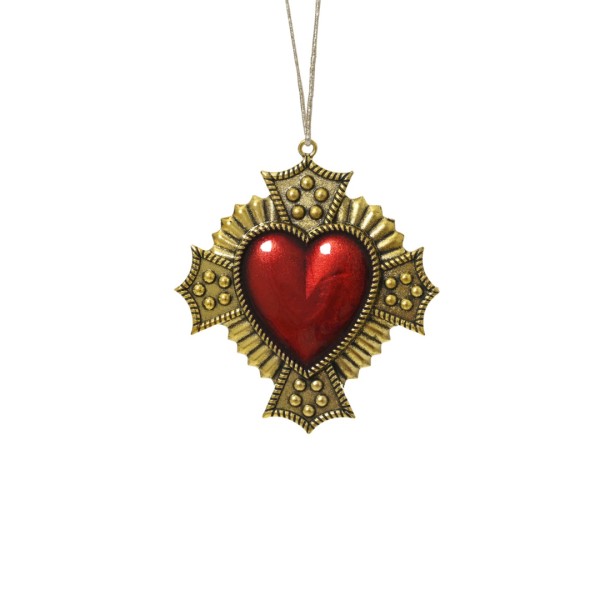 Deko Anhänger "Herz mit Punkten" - Ochsenblut K709564-e