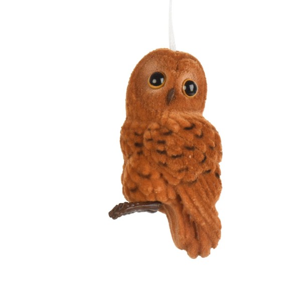Kleine Deko Eule - 9cm - Hellbraun K512753-b
