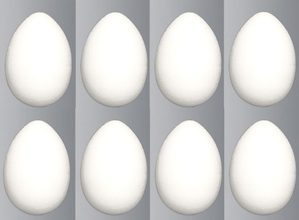 Angebot! Styropor-Eier 8 cm (8 Stk.)