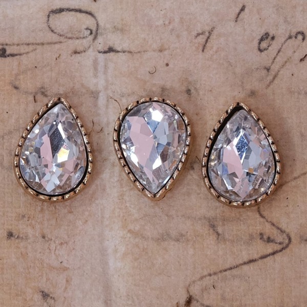 3er Set Schmuckornamente "Tropfen" - weiß