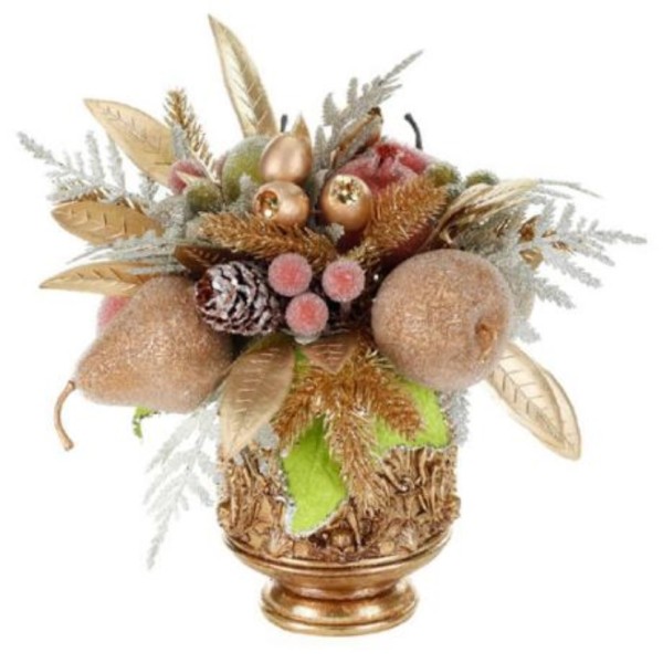 Deko Vase mit Obst - 23,5cm