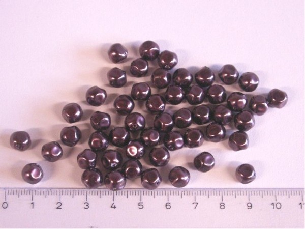 Kunstperlen aus Glas - Braun 8 mm 2