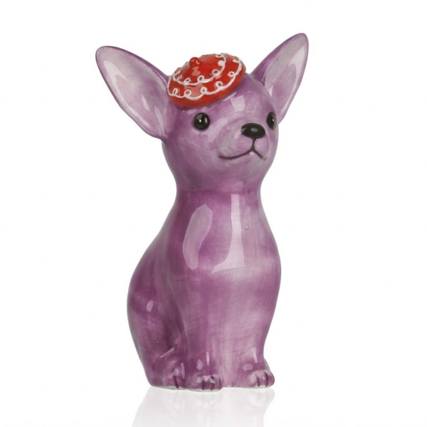 Hundefigur "Chihuahua" 12cm - Lila