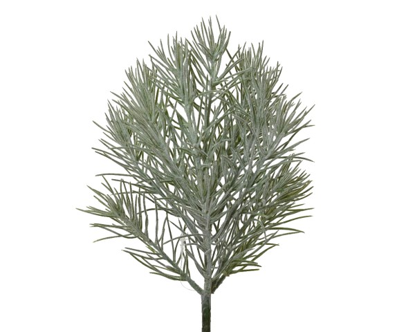 Deko-Zweig grün/weiß – 25 cm