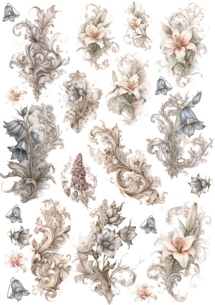 Transfermotiv "Vintage Flower" 1