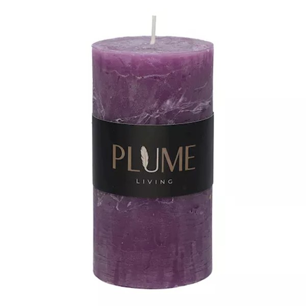 Stumpenkerze Medium - Aubergine