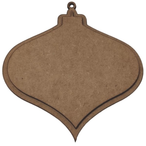 MDF Weihnachtskugel 2 Tlg. - 15 cm SENA007A
