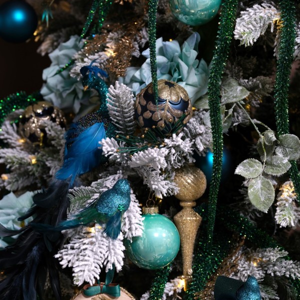 Weihnachtskugel Blau Metallic – 8 cm