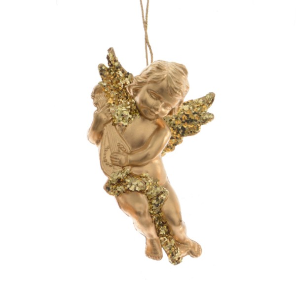 Engel mit Gitarre – Gold – 10 cm