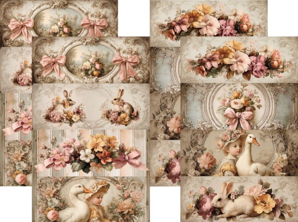 Schrumpfbanderolen für Gänseeier "Spring" 16 stck Banderolen 37