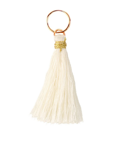 12x Quasten "Tassel" creme