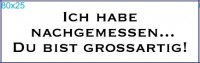 Stempel "Ich habe nachgemessen..." Stempel "Ich habe nachgemessen..."