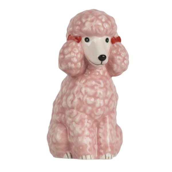 Hundefigur "Pudel" 12cm - Rosa