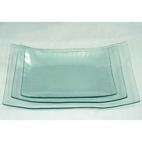 Glasteller eckig ca. 28,2 x 17,8 x 5 cm