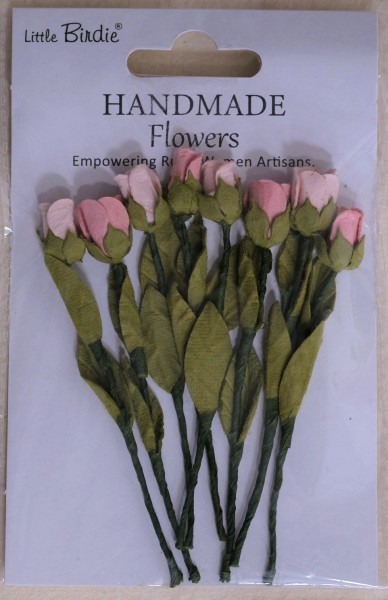 Handgemachte Papierblumen "Cyrus - Pink Passion" Kräftiges Rosa (8 Stk.) CR110321