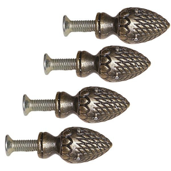 4er Set Miniaturknauf "Spitz"