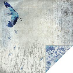Designpapier "Blue Heron" 1 (30,5 x 30,5 cm)