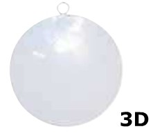 3D Metallaufhänger - rund Ø 8 cm