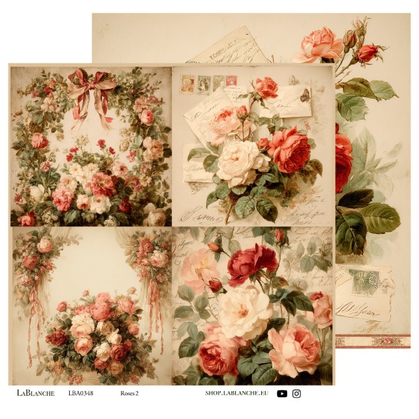 Designpapier "Roses" 2