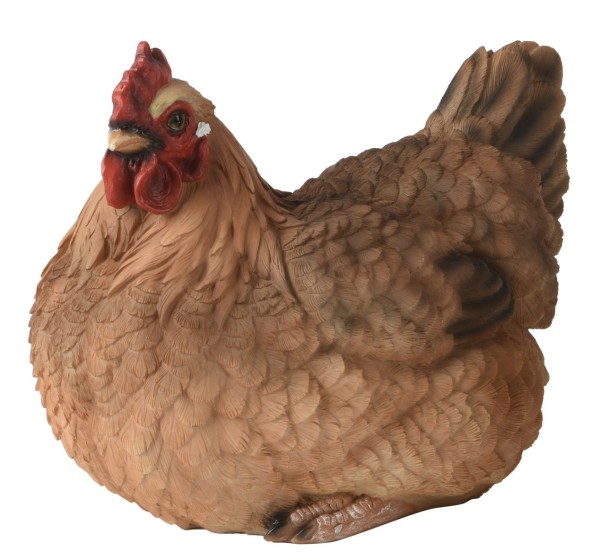 Deko Huhn (liegend) Dunkelbraun - 20cm K810056-a