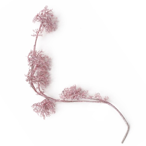Deko Zweig "Koralle" glitzerndes Rosa - 100cm 515155