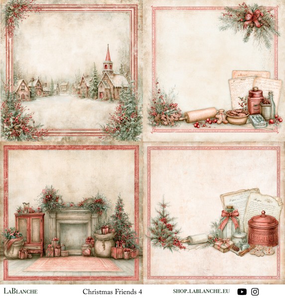 Designpapier "Christmas Friends" 4 LBA365