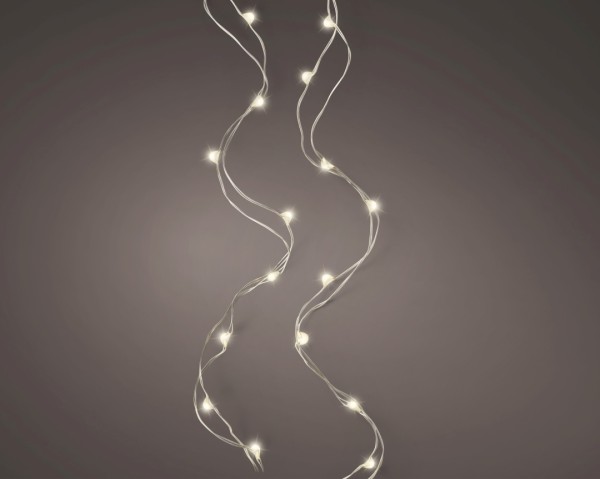 Micro LED Lichterkette – 195 cm, 40 LEDs, warmweiß