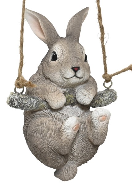Hängender Osterhase Grau - 17cm K810055-b