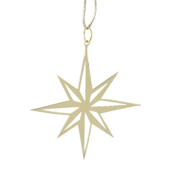 2er Stern aus Eisen – Klein – Gold – 8 cm K709526-b