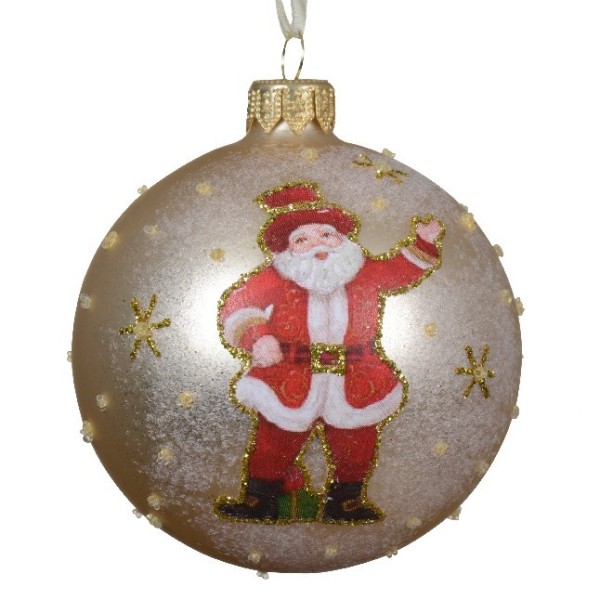 Weihnachtskugel "Santa"- winkend