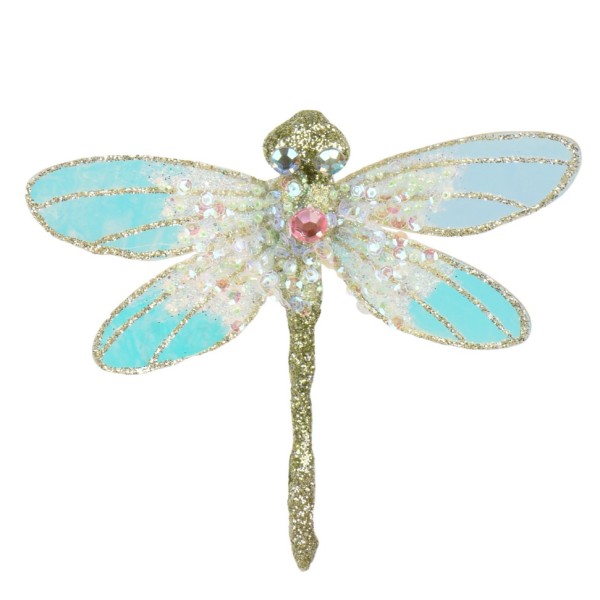 Deko Libelle aus Schaumstoff - Grün / Blau - 15cm K703780-b