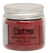 Distress Embossing Glaze - fired brick