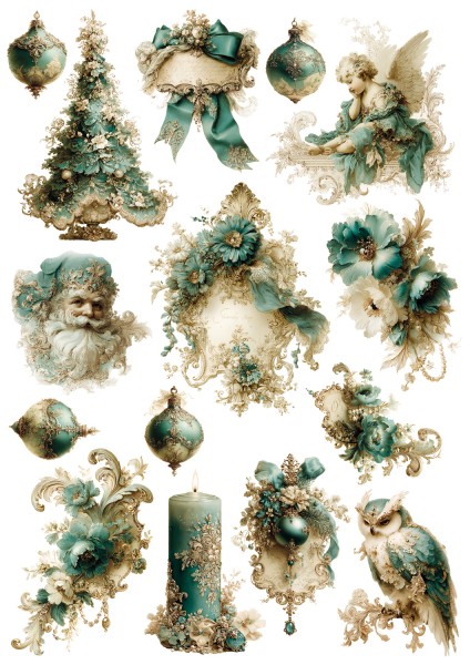 Transfermotiv "Viktorian Christmas " - Santa u Baum LBTrans-043
