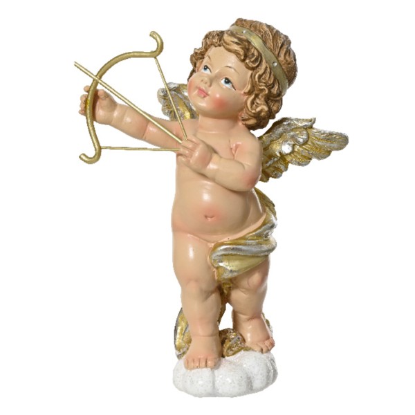 Engel mit Pfeil und Bogen Stehend – Gold – 15 cm