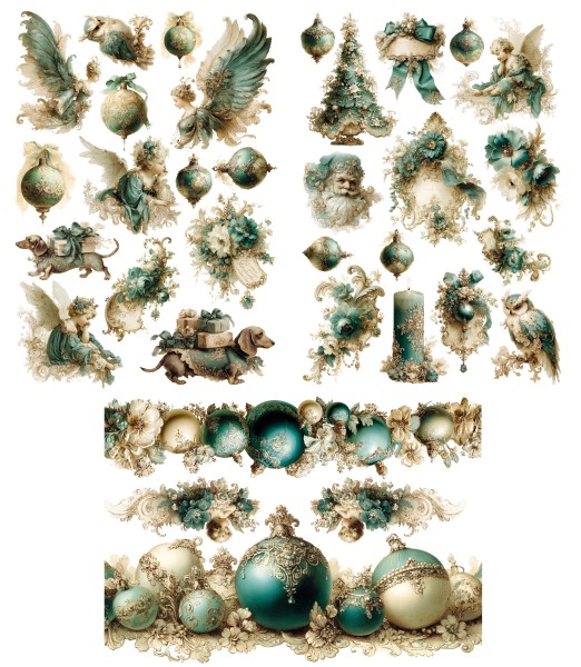 Transfermotivset "Viktorian Christmas " - 3 Bögen