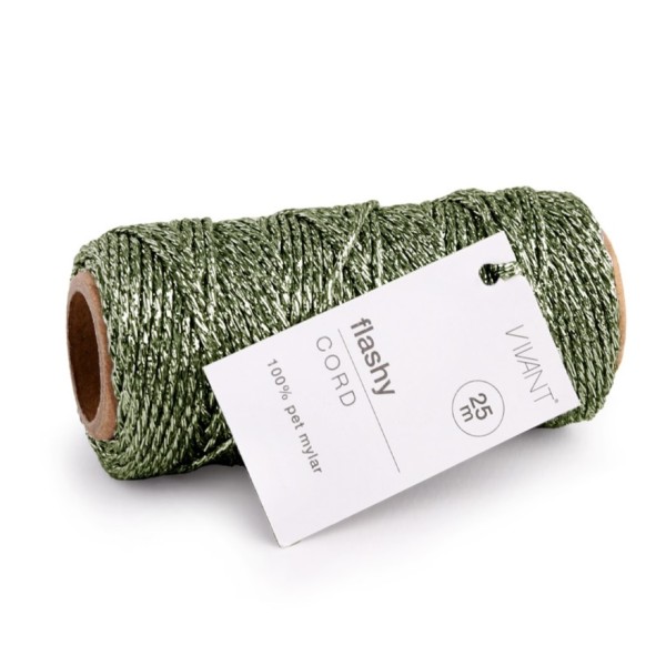 Dekoband "Flashy cord" 25m - Schwar/Gold V1088.2502.60