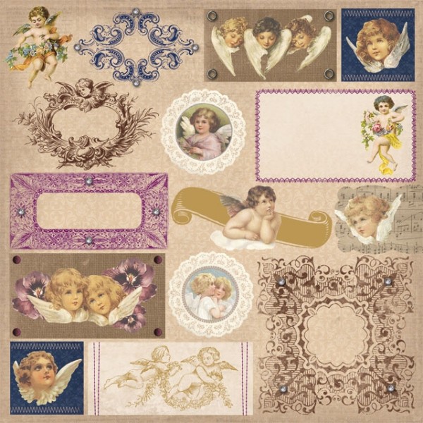 DCWV Designpapier "Engel" 5 (30 x 30 cm)