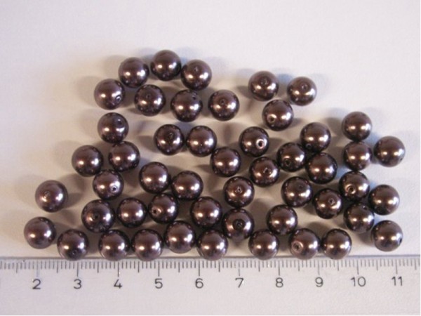 Kunstperlen aus Glas - Braun 8 mm 1