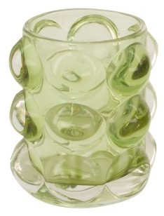 Teelichtglas "Bubble" - hellgrün