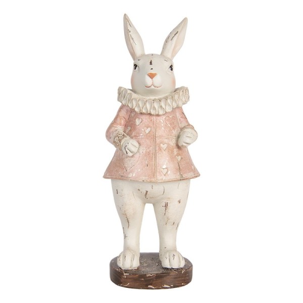 Dekofigur "Kaninchen" 29cm - Beige/Rosa