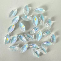 Strasssteine (ca. 100 Gram) Spitz - Aquamarin/Weiß - 1,5 cm Strasssteine (ca. 100 Gram) Spitz - Aquamarin/Weiß - 1,5 cm